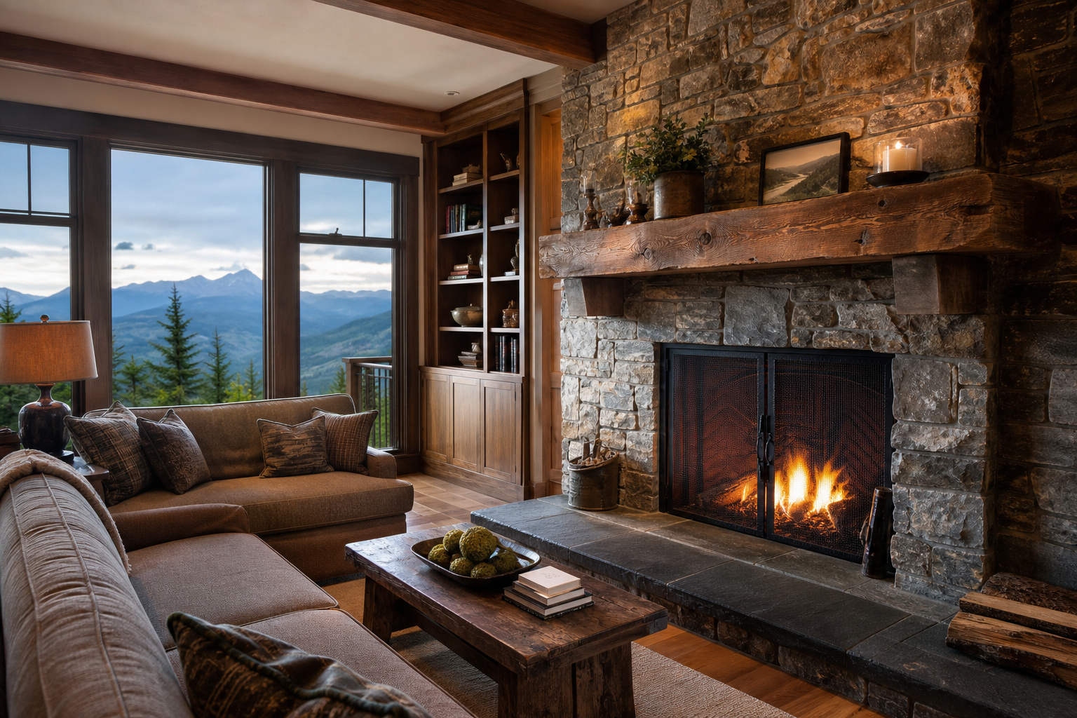 Wide upland cottage setting
