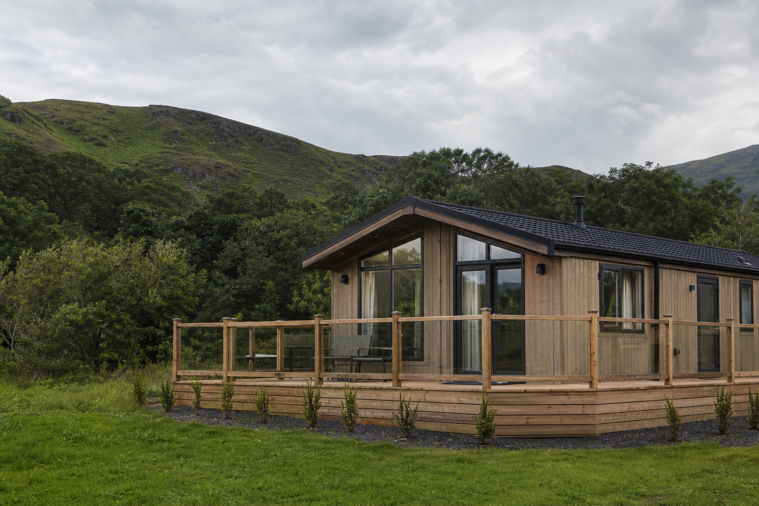 Lodge exterior near Porthmadog